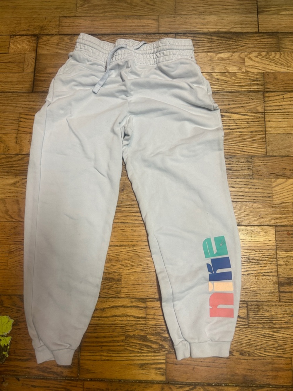 Vintage Light blue Women’s Nike  Sweatpants with Multicolor Logo Accent